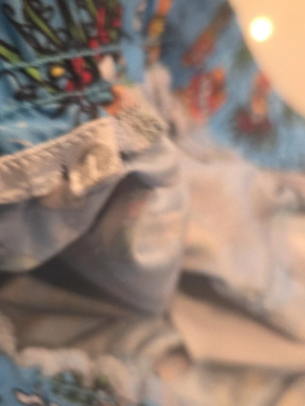 Kids' Light Blue Tiki Print Swim Trunks
